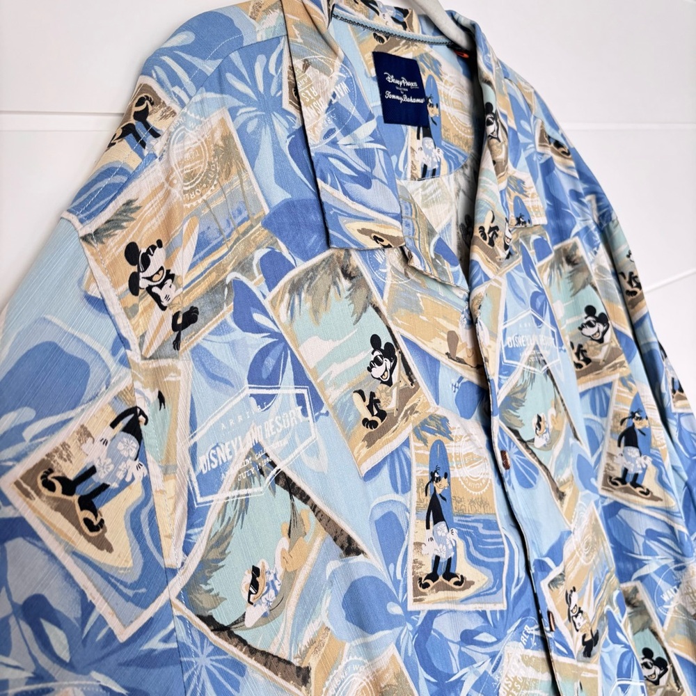 Disney by Tommy Bahama Hawaiin Camp Mickey Mouse and Friends Silk Shirt 3XL - Picture 7 of 16